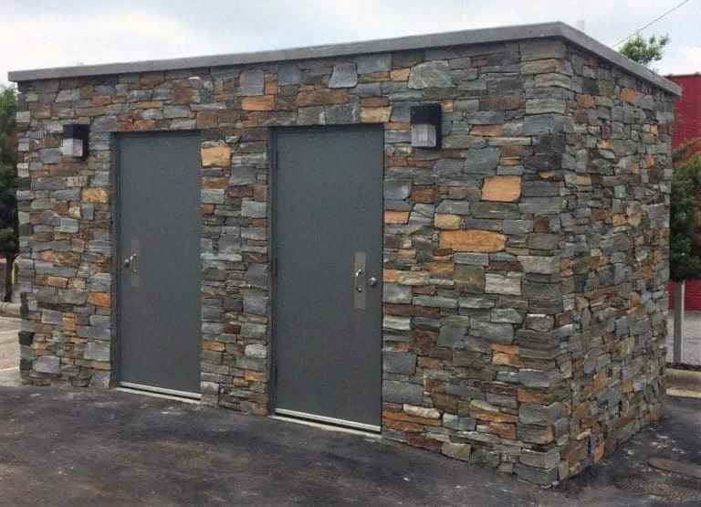 Ridgefield Natural Thin Stone Veneer Commercial Bathroom