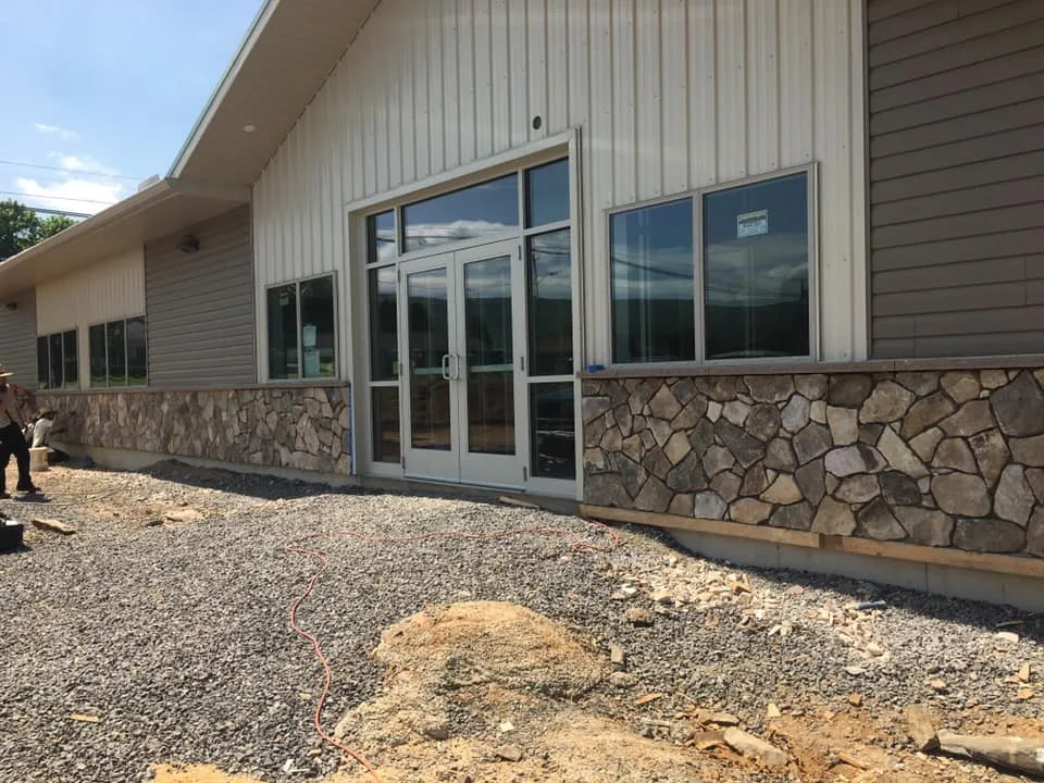 Commercial Application of Pioneer Natural Stone Wainscoting