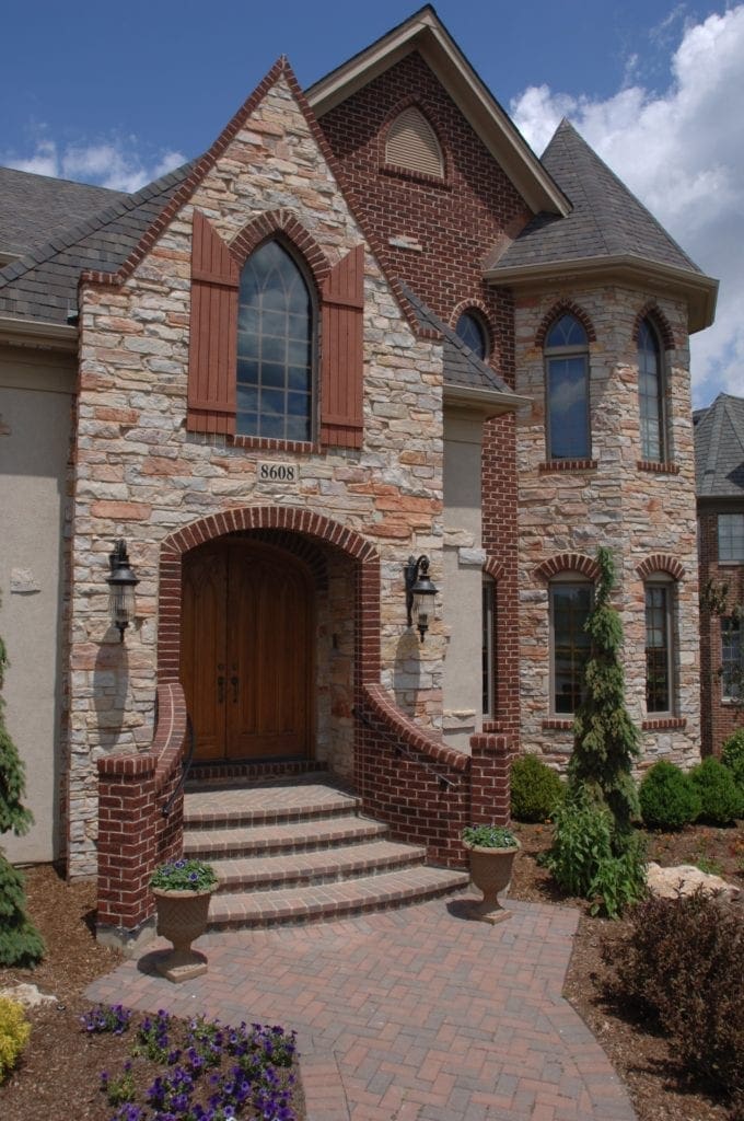 Front Entrance with Pennington Natural Stone Veneer