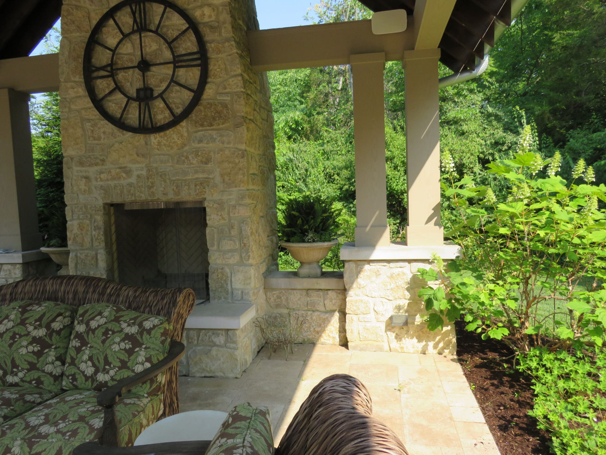 Chateau Real Thin Stone Veneer Gazebo Fireplace