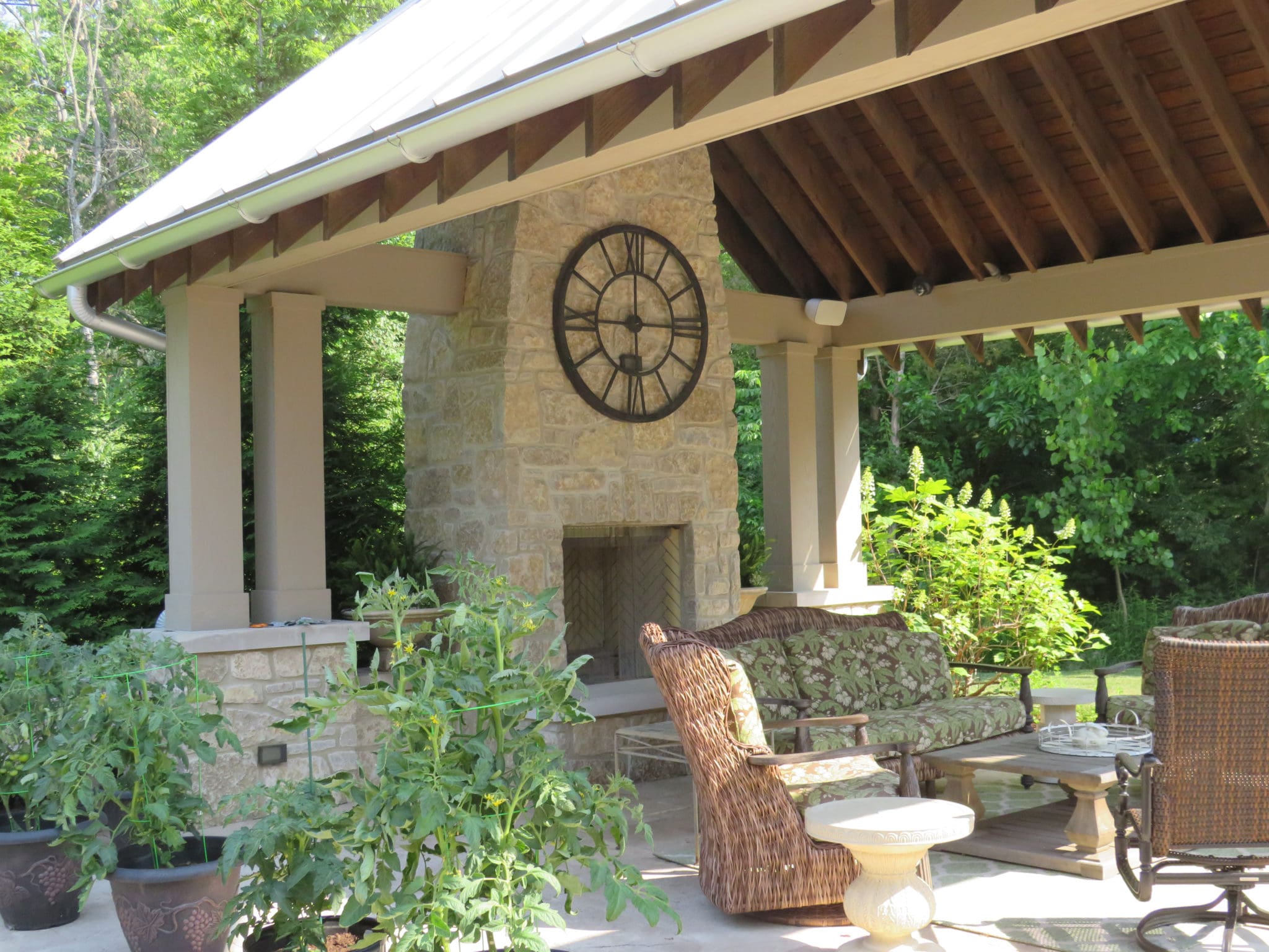 Chateau Real Thin Veneer Covered Pavilion Fireplace