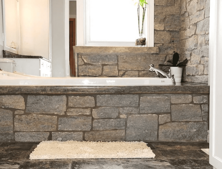 Larchmont Natural Thin Stone Veneer Bathroom