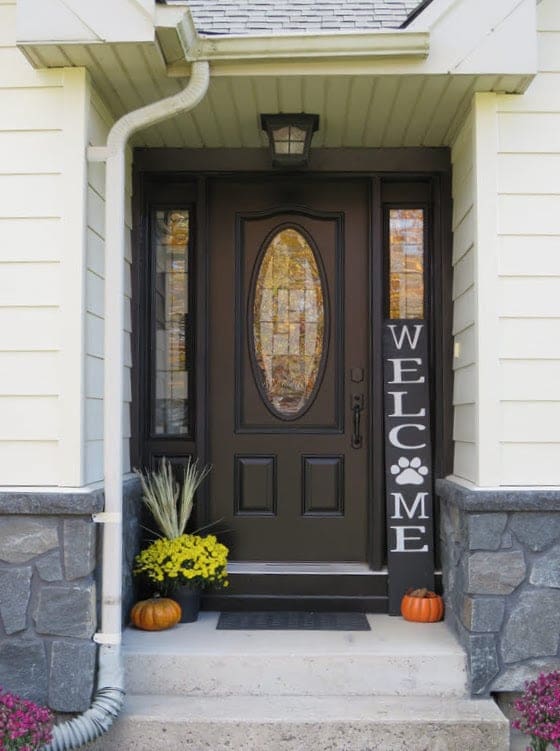 Dublin Custom Mosaic Natural Thin Stone Veneer Front Entrance