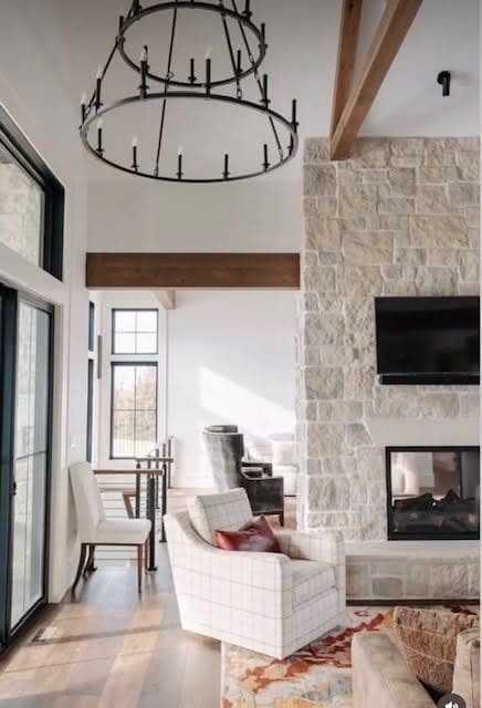 Maple Bluff Natural Thin Stone Veneer Fireplace