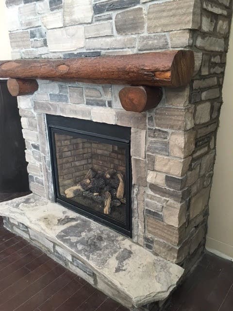 Nome Real Thin Stone Veneer Interior Fireplace