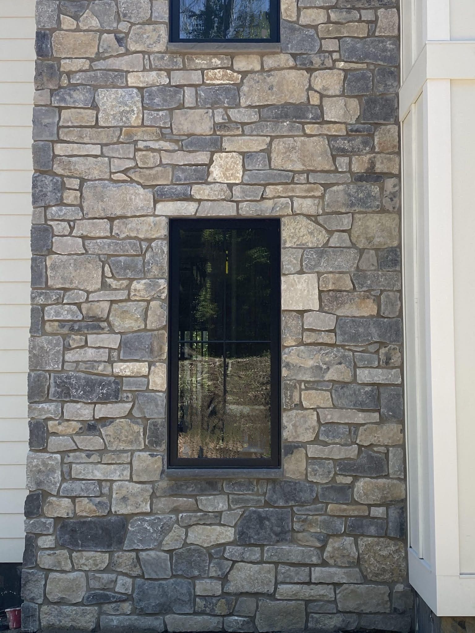 Custom Balkan and Jura Blend Natural Thin Stone Veneer Accent Wall