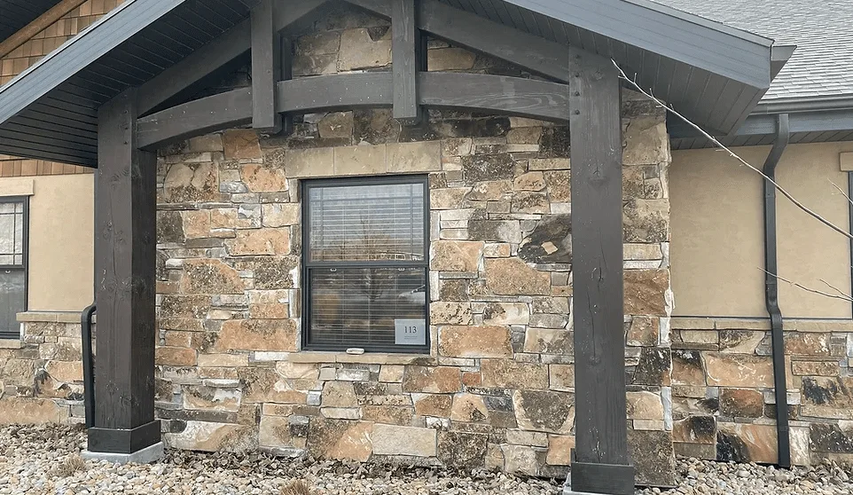 Bamberg Real Thin Stone Veneer Exterior Accent Wall and Wainscoting