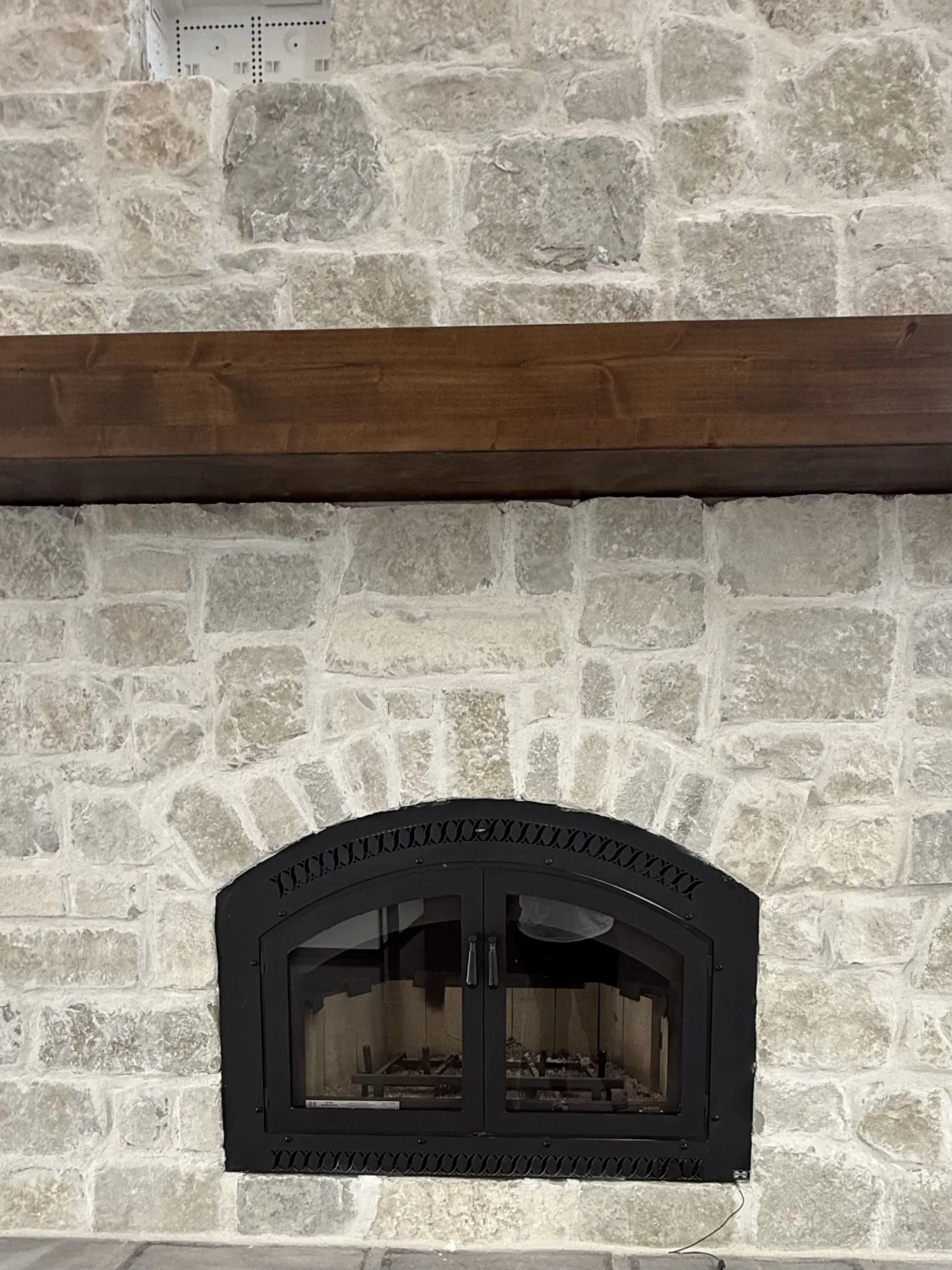 Crupet Real Thin Stone Veneer Fireplace Close Up