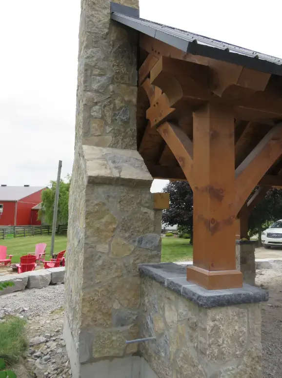 Lucca Real Stone Veneer Custom Color Fireplace