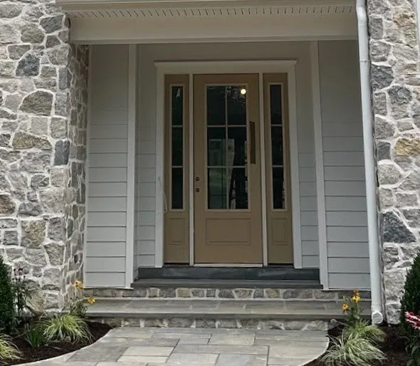 Cana Island Real Thin Stone Veneer Custom Blend Front Entrance